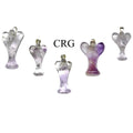 Amethyst Angel Pendant with Silver Bail 25 to 35 mm (5 Pieces)