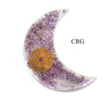 Amethyst Chip Orgonite Crescent Moon (1 Piece) Size 5 Inches Crystal Gemstone Shape