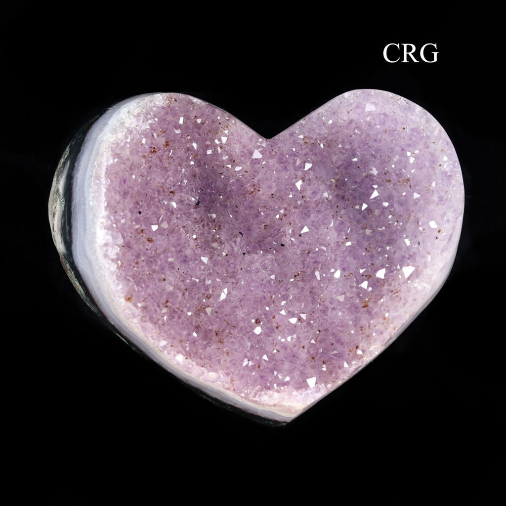 Amethyst Druzy Heart with Polished Edges - 2 Kilos