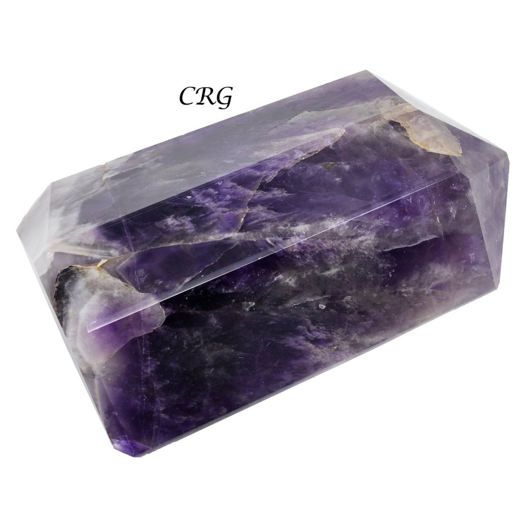 Amethyst Point (3-5 in) 6-Sided Faceted Standing Crystal Tower Point (1 pc)