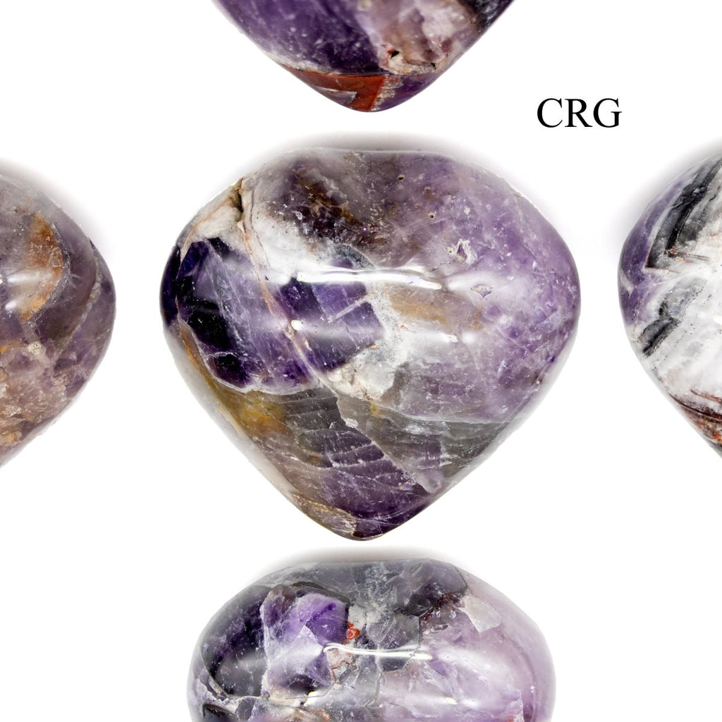 Amethyst Puffy Heart (5 Pieces) Size 1.25 to 2 Inches Crystal Gemstone Shape