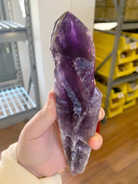 Amethyst Raw Top Polished Scepter Point (1 Kilogram) Size 7.5 to 12 Inches Crystal Mineral