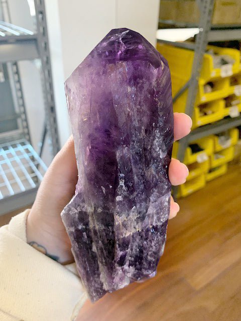 Amethyst Raw Top Polished Scepter Point (1 Kilogram) Size 7.5 to 12 Inches Crystal Mineral