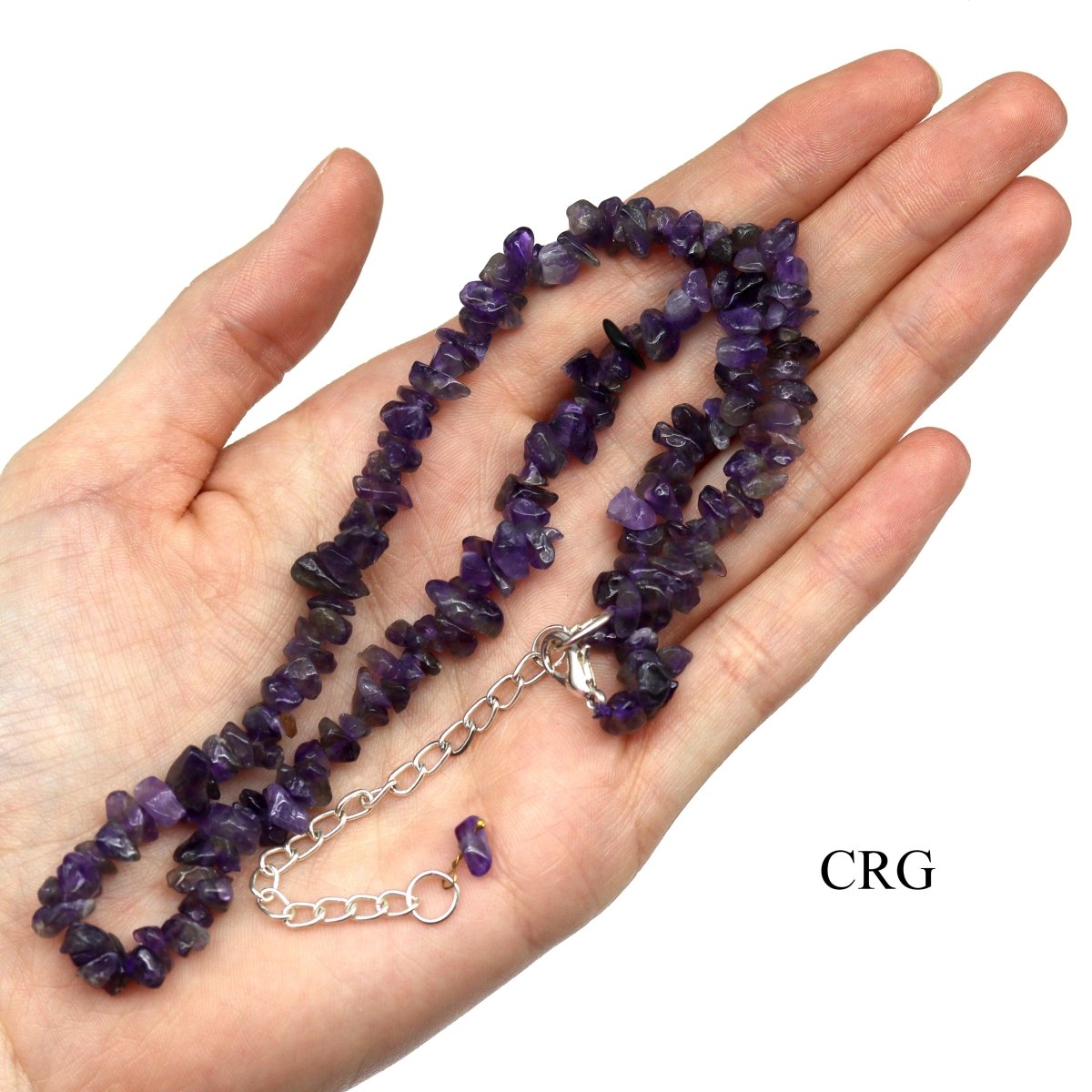 Amethyst Strand Chip Choker Necklace (16 Inches) (4 Pieces) (INJD)