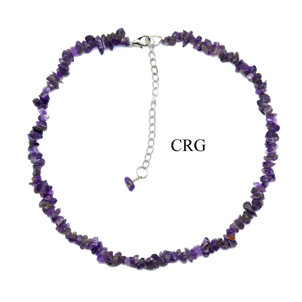 Amethyst Strand Chip Choker Necklace (16 Inches) (4 Pieces) (INJD)