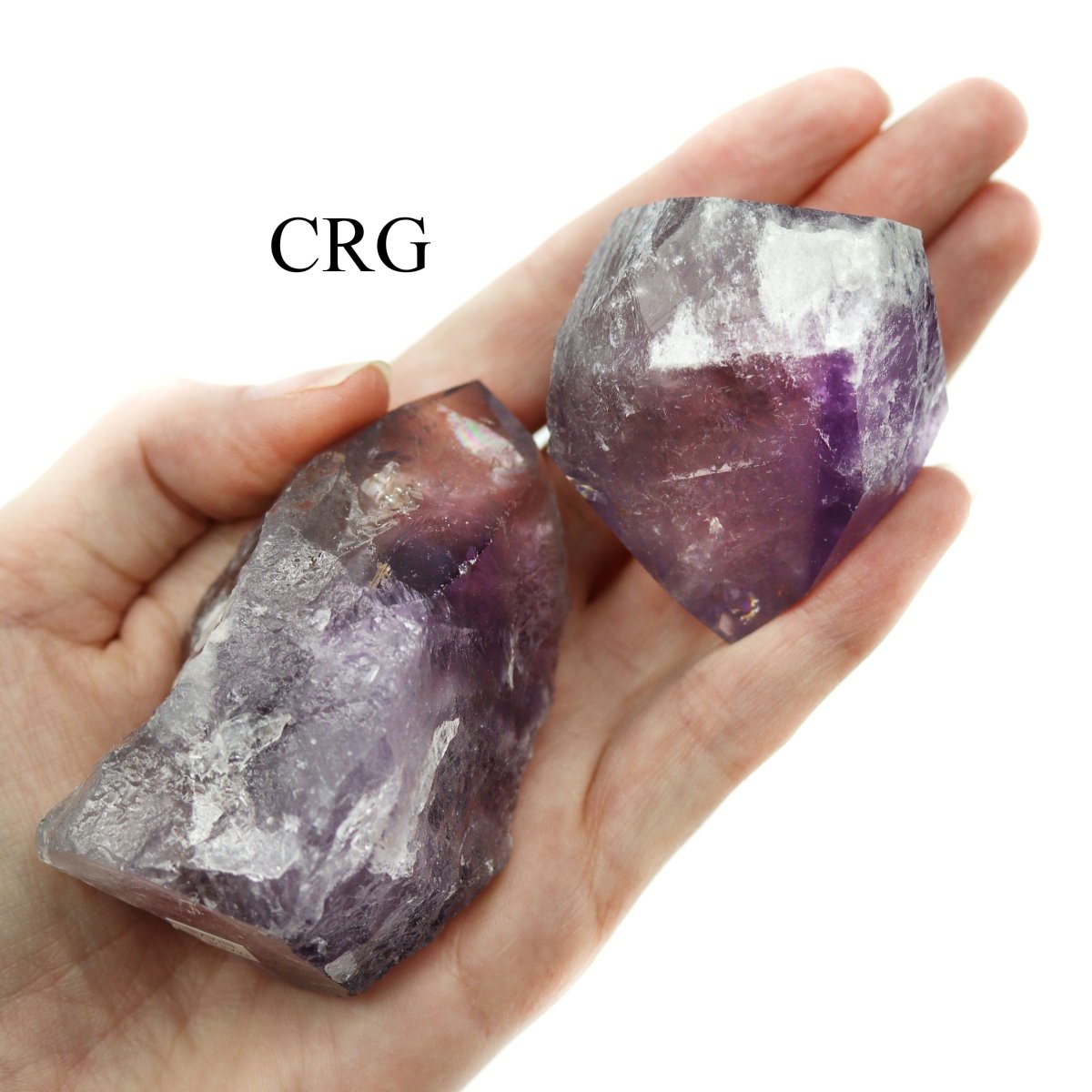 Amethyst Top Polished Point with Cut Base (2 Kilograms) Mixed Sizes Bulk Wholesale Lot Crystal Gemstones