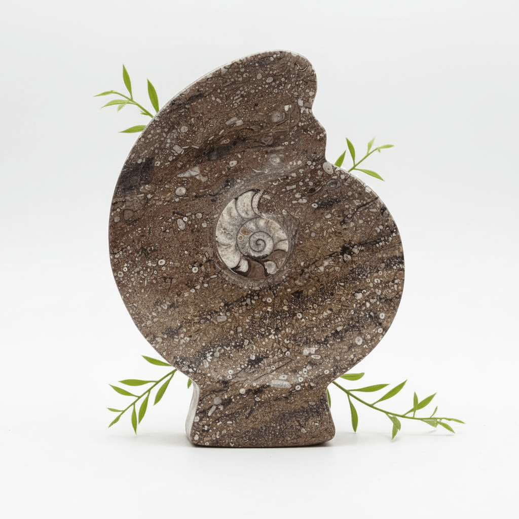 Ammonite Fossil Plate (1 Piece) Size 12 Inches Crystal Gemstone Carving