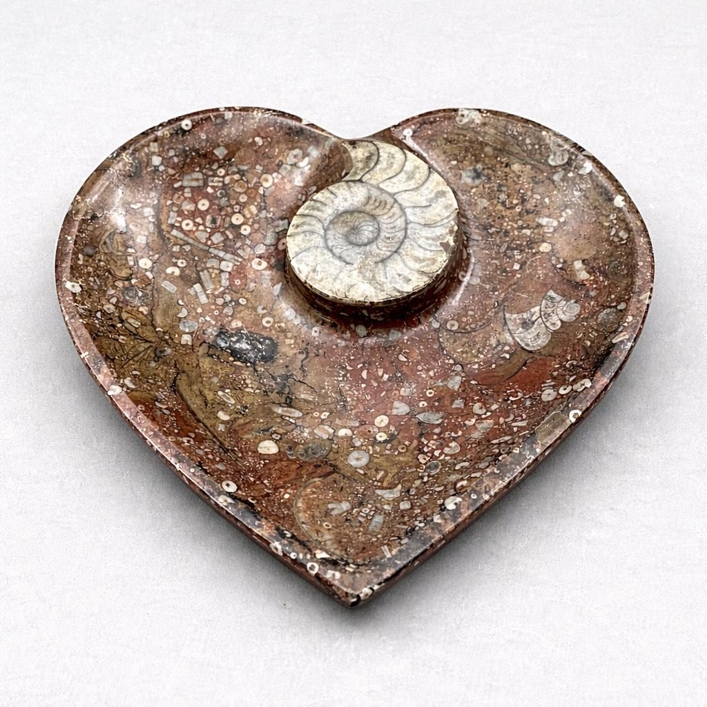 Ammonite Heart Plate 20CM (1 Piece)