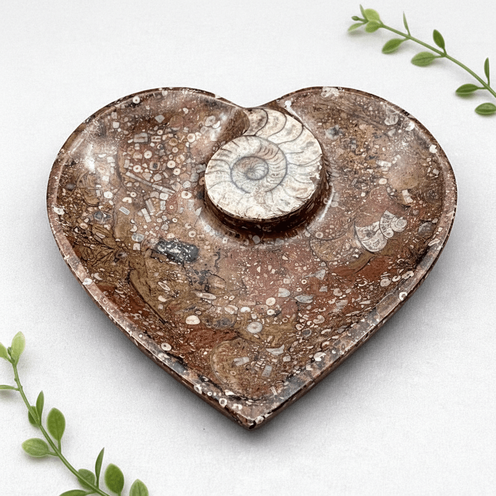 Ammonite Heart Plate 20CM (1 Piece)