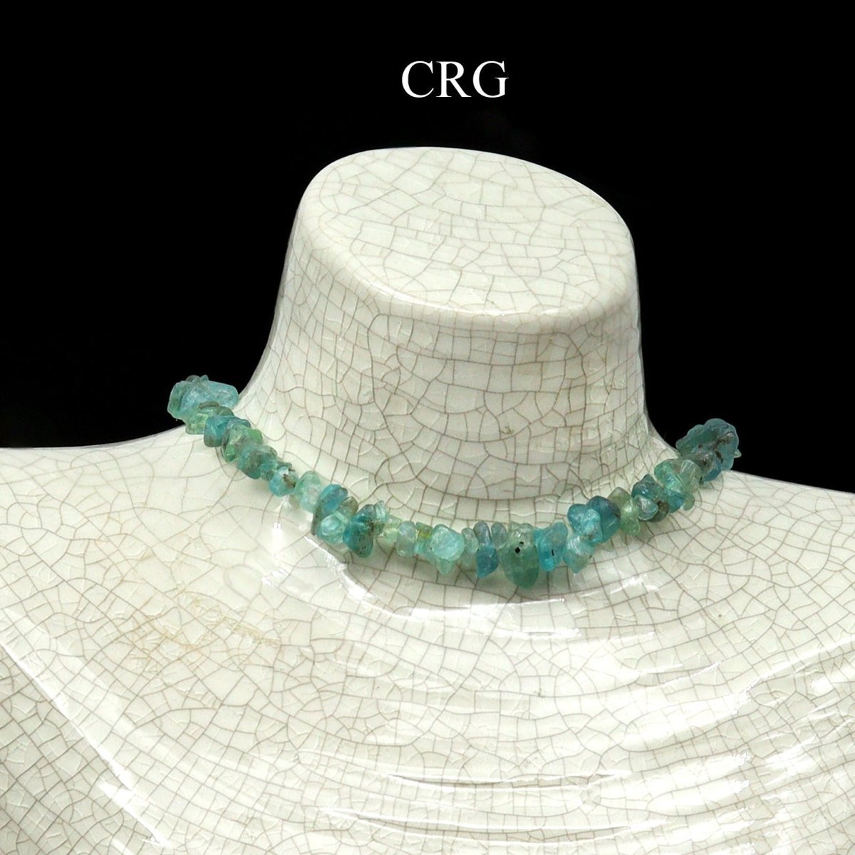 Apatite Strand Chip Choker Necklace (16 Inches) (4 Pieces) (INJD)