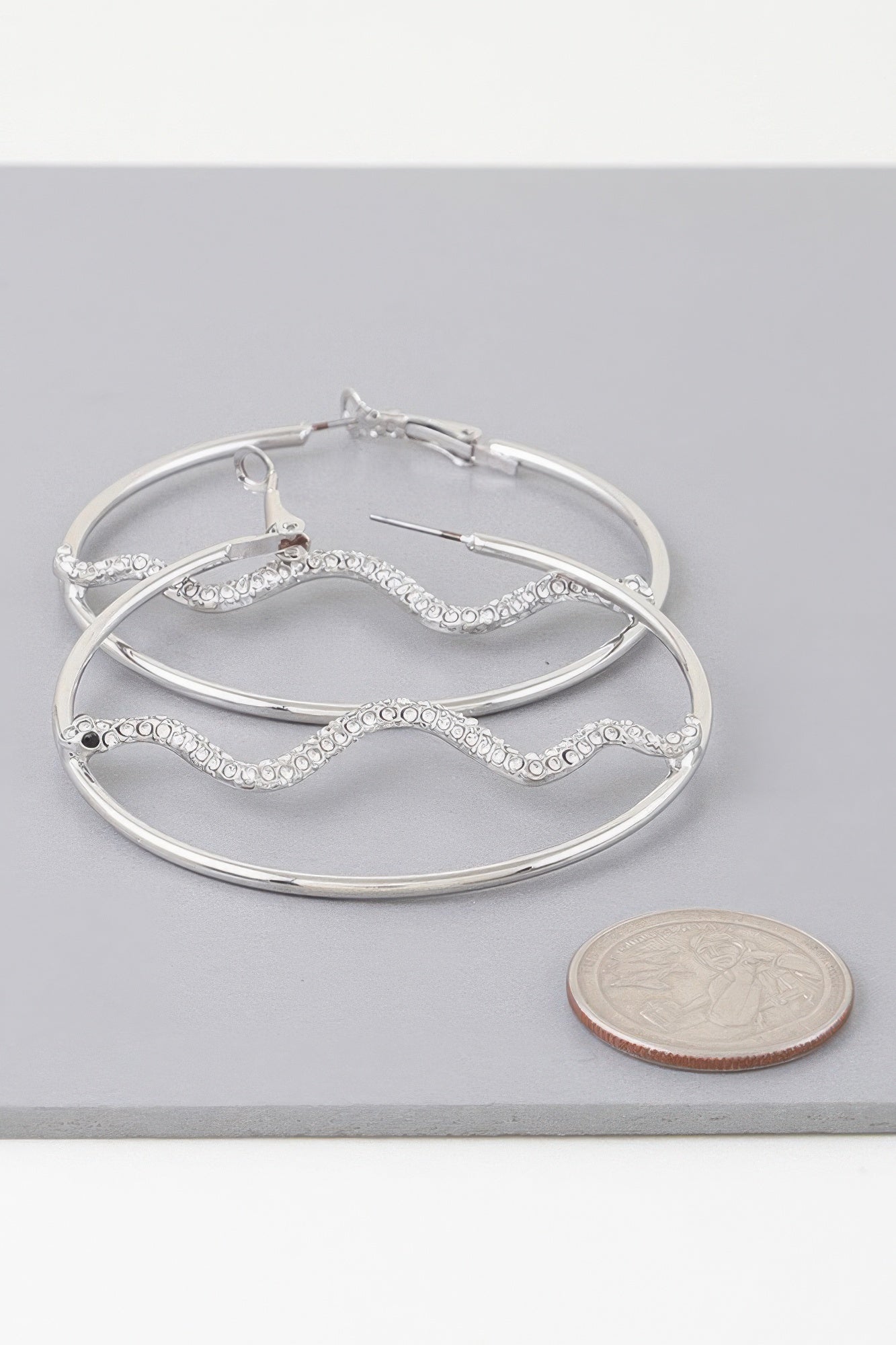 Bejeweled Snake Hoop Earrings