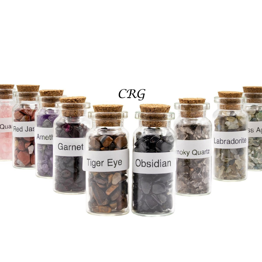 Assorted Gemstone Chip Bottles 2.5 Inches (20 Pieces)