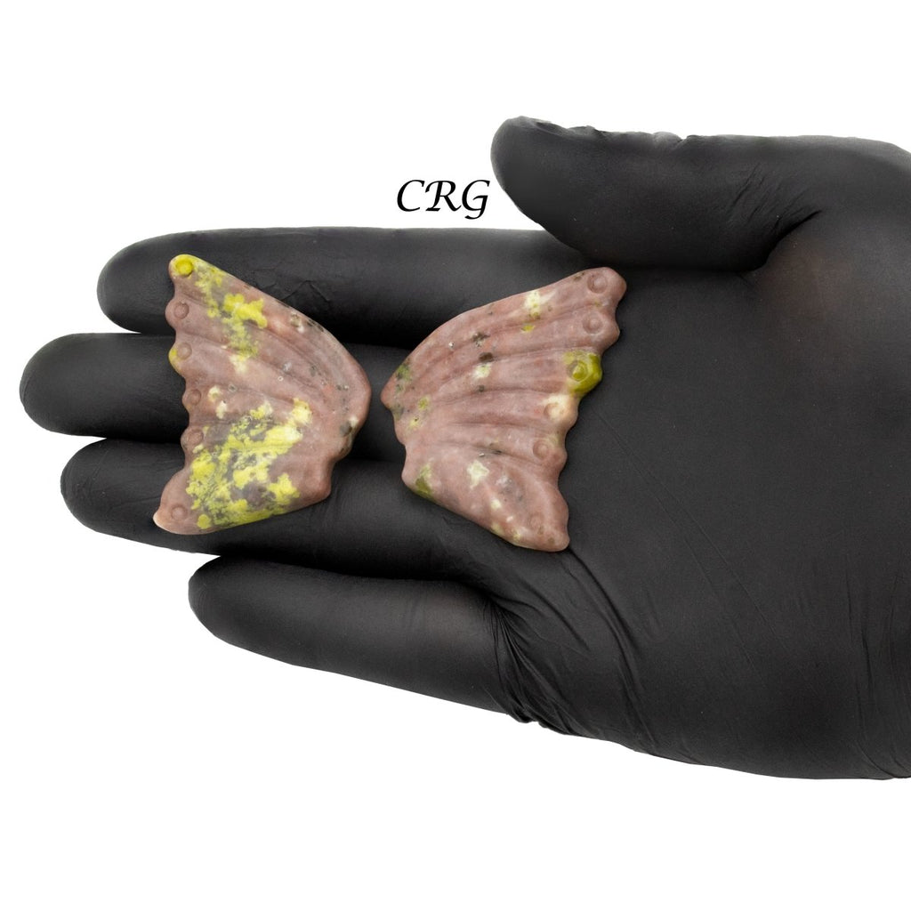 Assorted Gemstone Wing Pairs Carving 5 cm (8 Pieces)