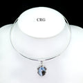 Choker Hoop Necklace with Silver Plating (5 Inches) (1 Piece)