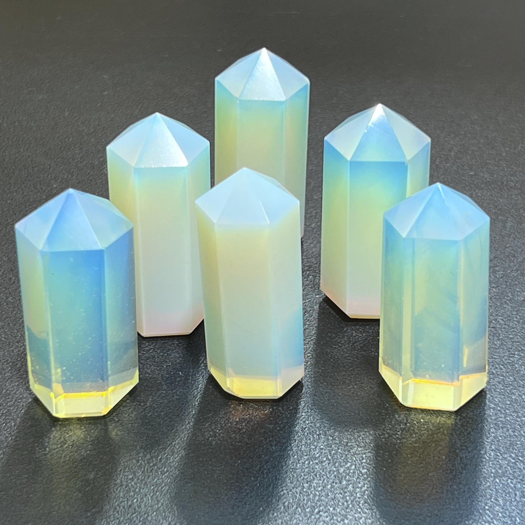 Opalite Glass Crystal Point Tower Obelisk Wholesale