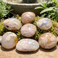 Flower Agate Crystal Palm Stone Carving