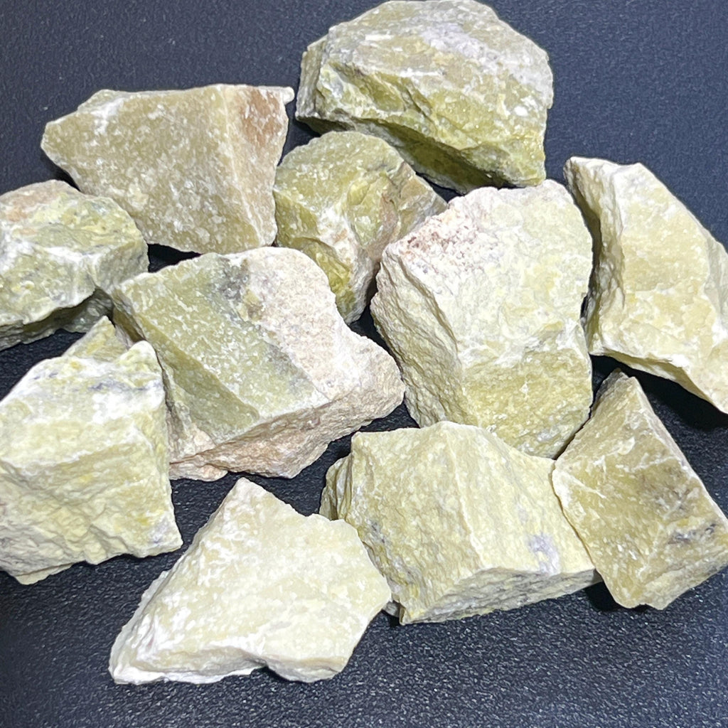 Yellow Green Serpentine Rough Raw Stones (By The Piece or Pound) Wholesale