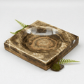 Banded Onyx Calcite Square Dish Home Decor Jewelry Bowl (1 Piece)