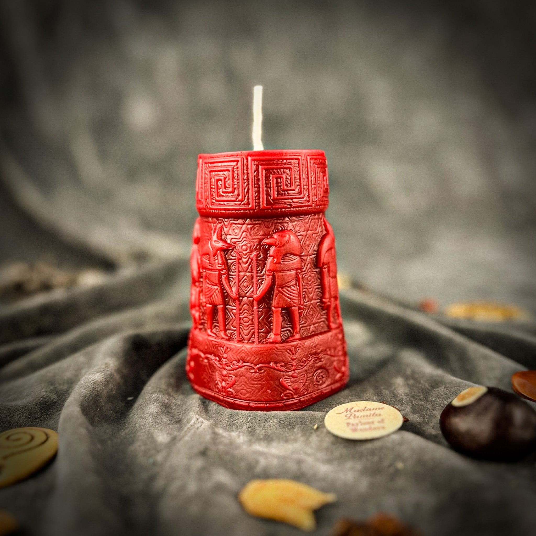 Anubis and Horus Egyptian Pillar Candle Spell Kit - Protection & Divine Guidance