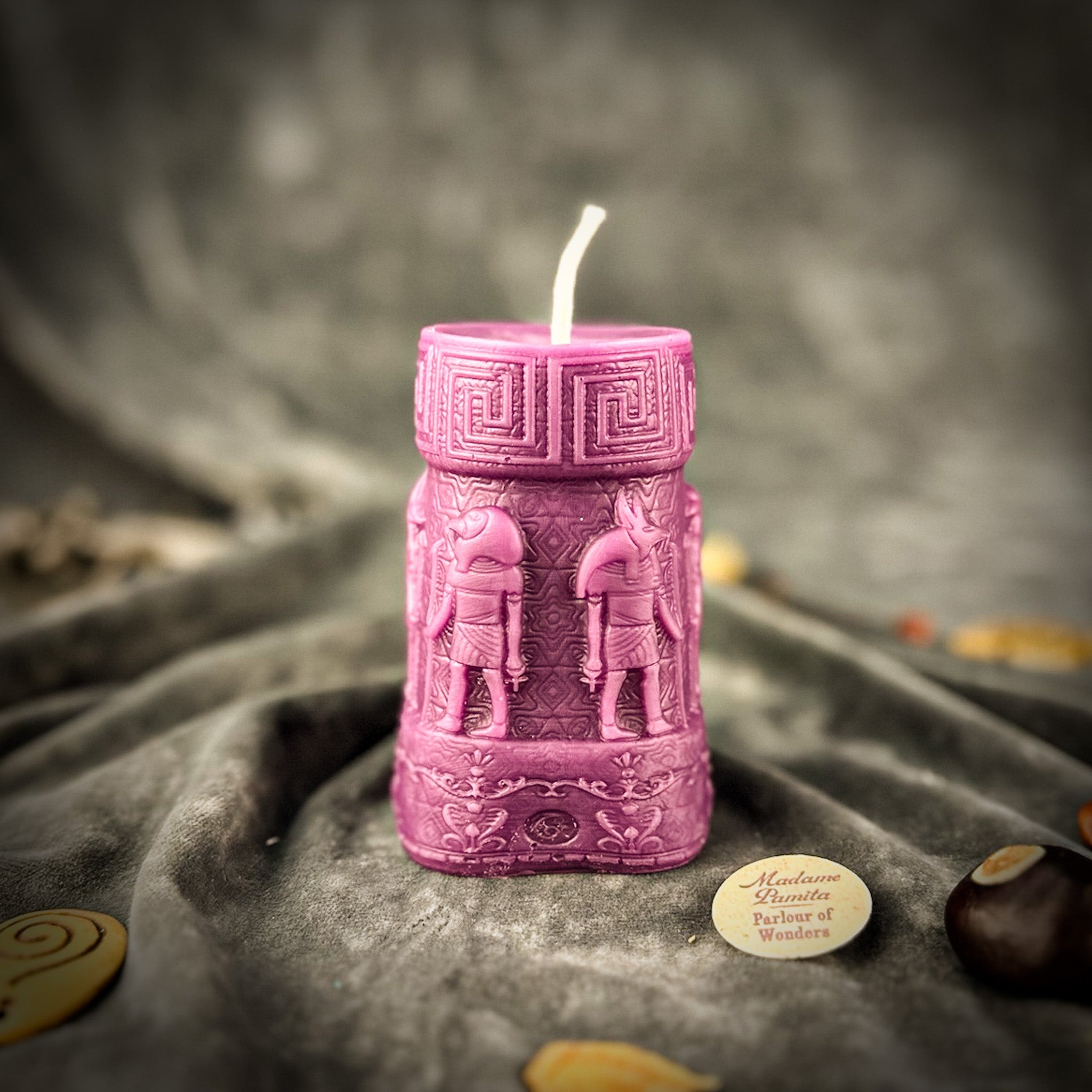 Anubis and Horus Egyptian Pillar Candle Spell Kit - Protection & Divine Guidance