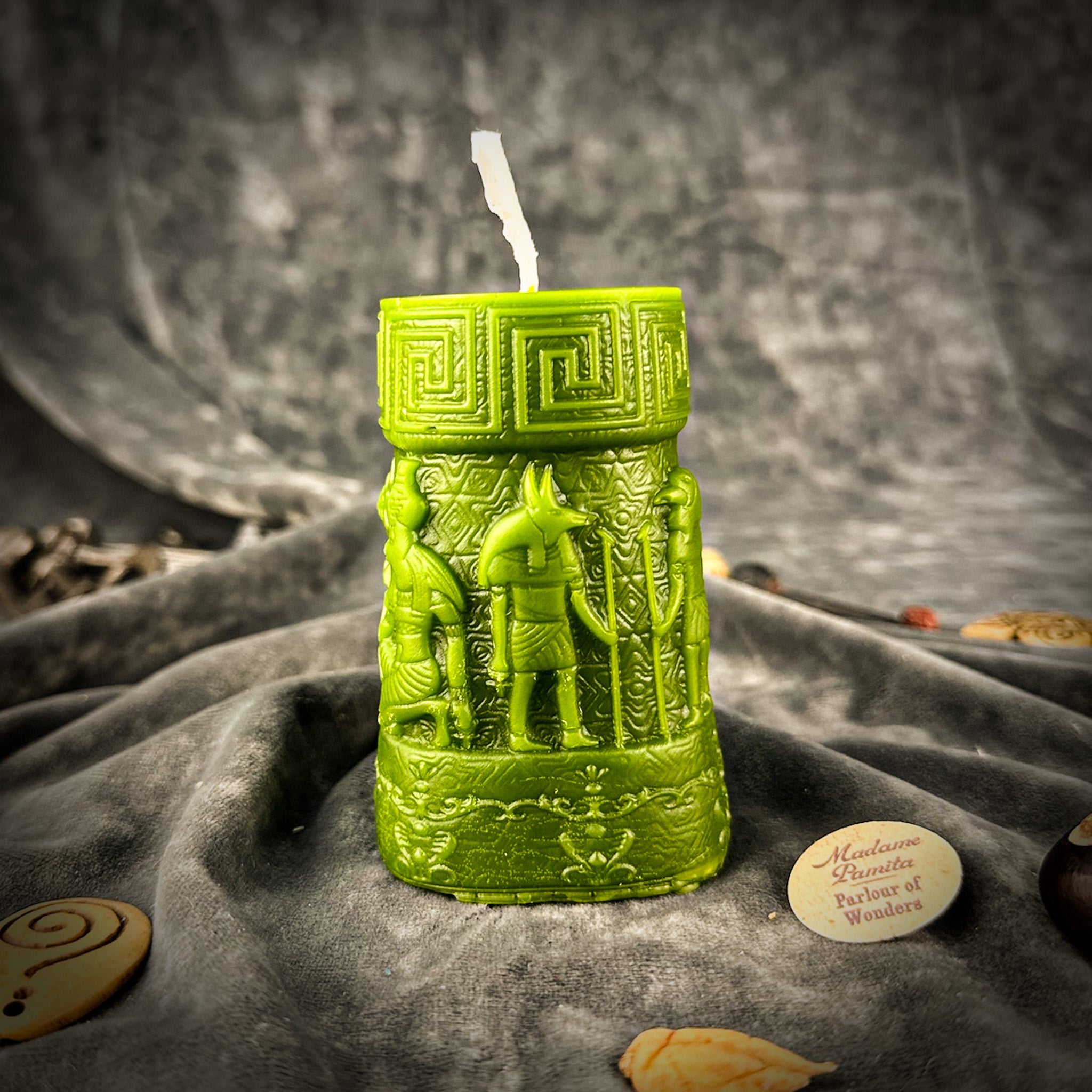 Anubis and Horus Egyptian Pillar Candle Spell Kit - Protection & Divine Guidance