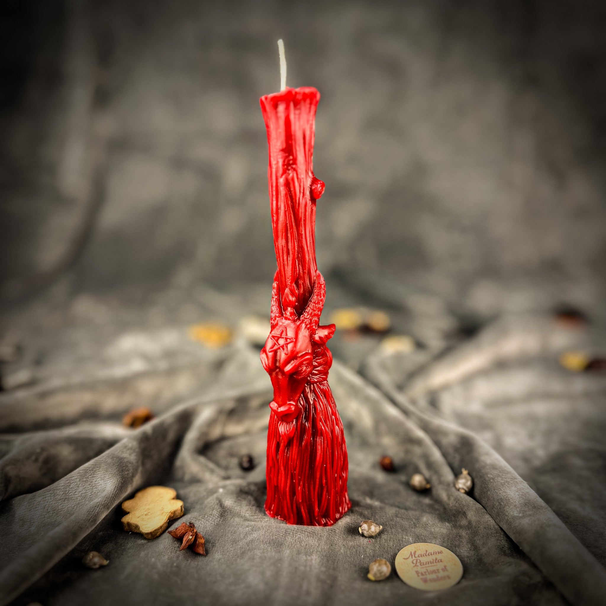 Sacred Goat Broom Candle Spell Kit - Banishing and Protection