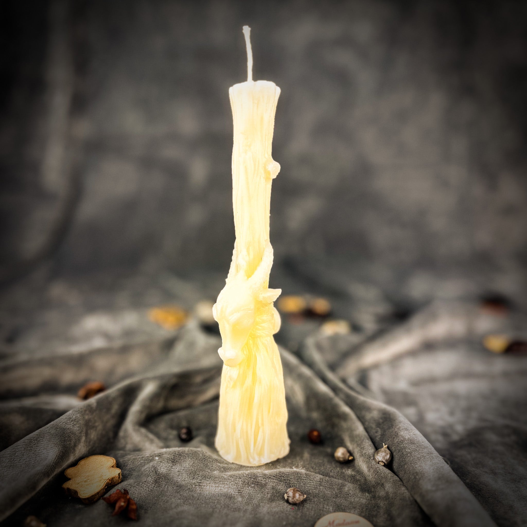 Sacred Goat Broom Candle Spell Kit - Banishing and Protection