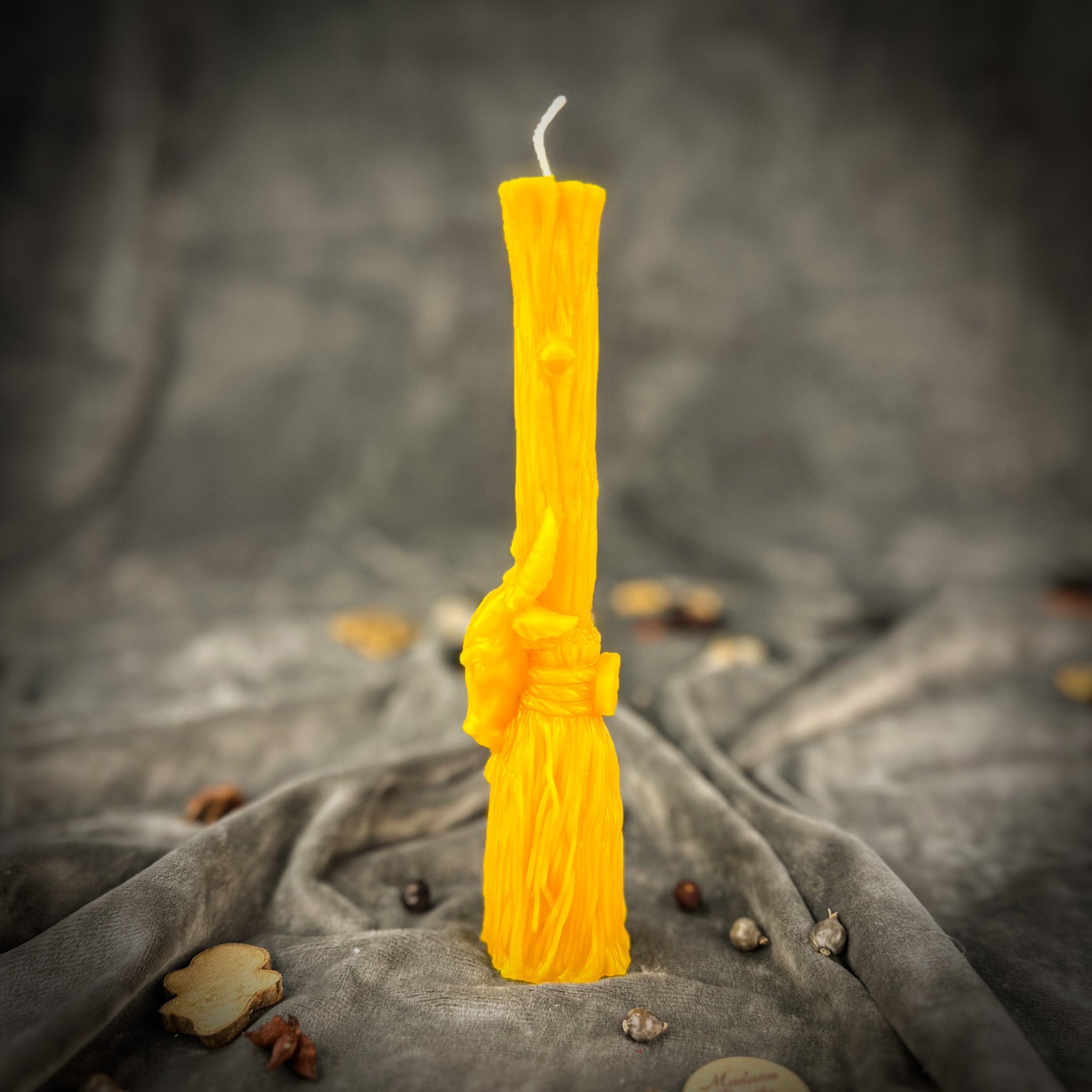 Sacred Goat Broom Candle Spell Kit - Banishing and Protection