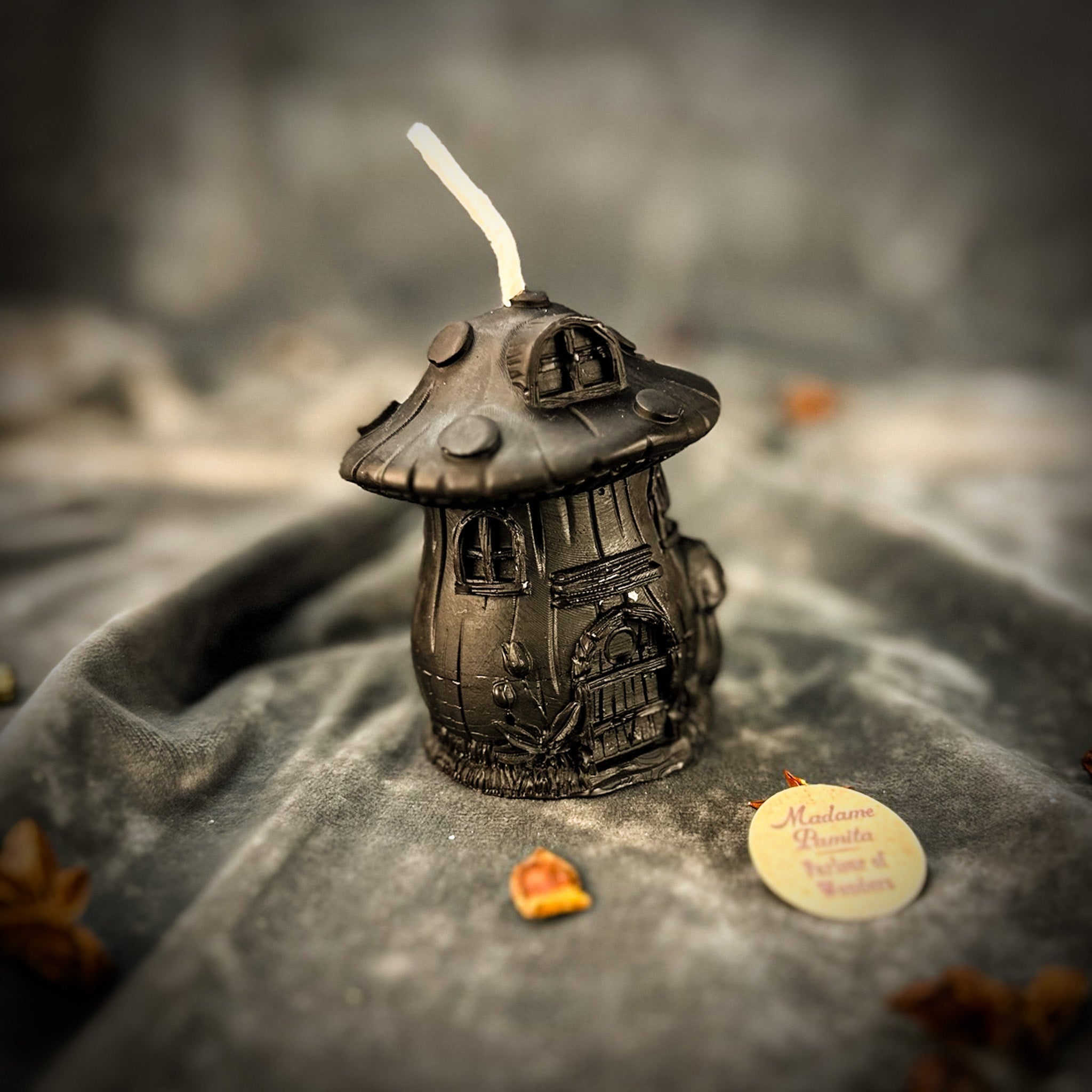Cleansing Mushroom Fairy Hut Candle Spell Kit - Purification & Renewal Magic