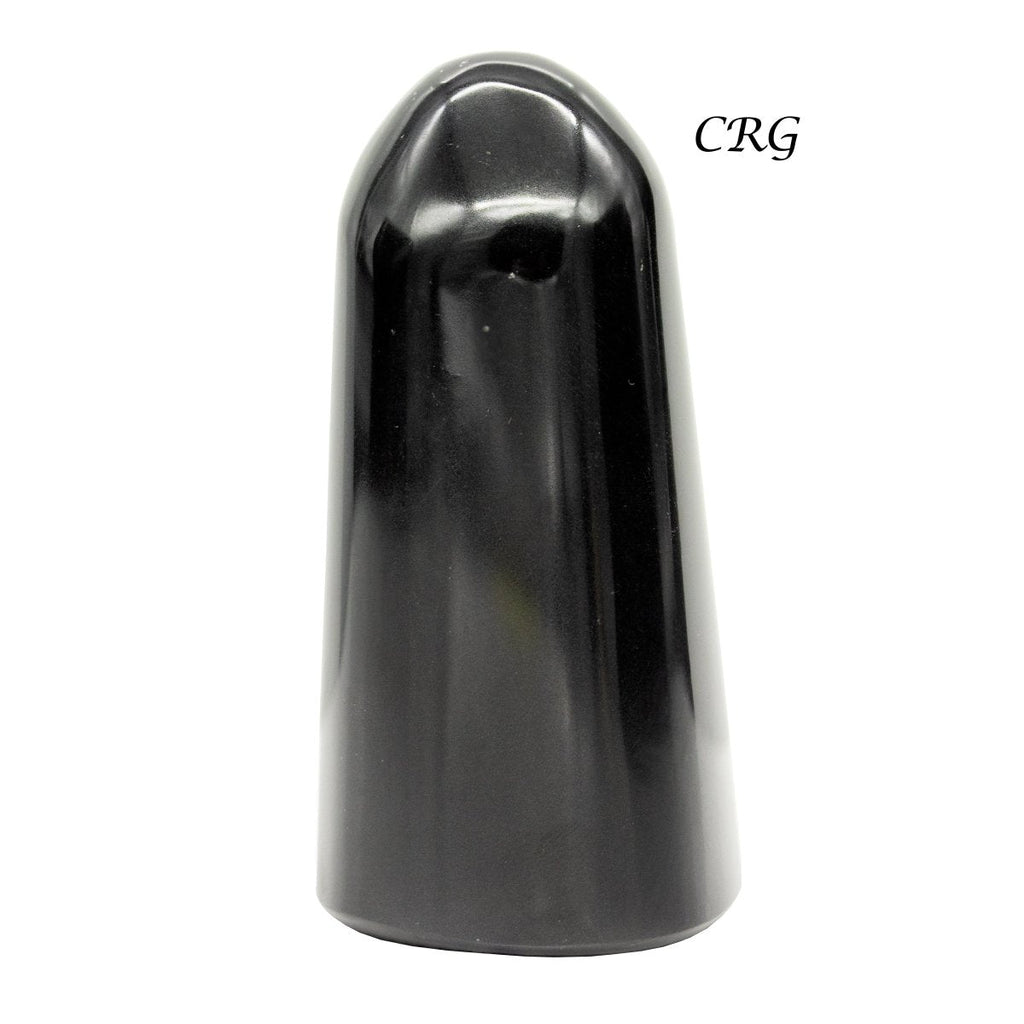 Black Agate Freeform Boulder Large (3-5 in) Polished Gemstone Sculpture (1 pc)