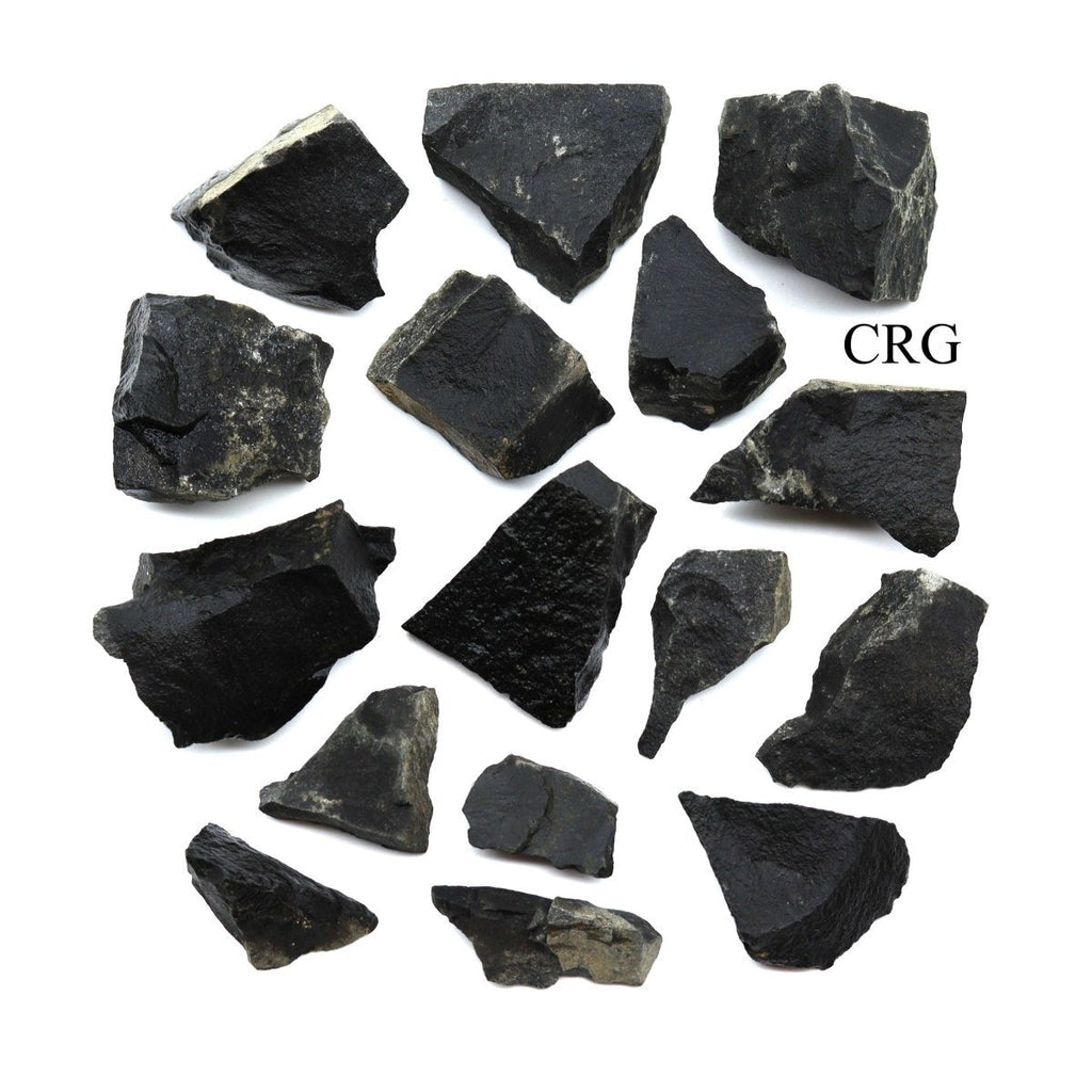 Black Basalt Rough Pieces (Size 1.5 to 2.5 Inches) Crystals Minerals Gemstones