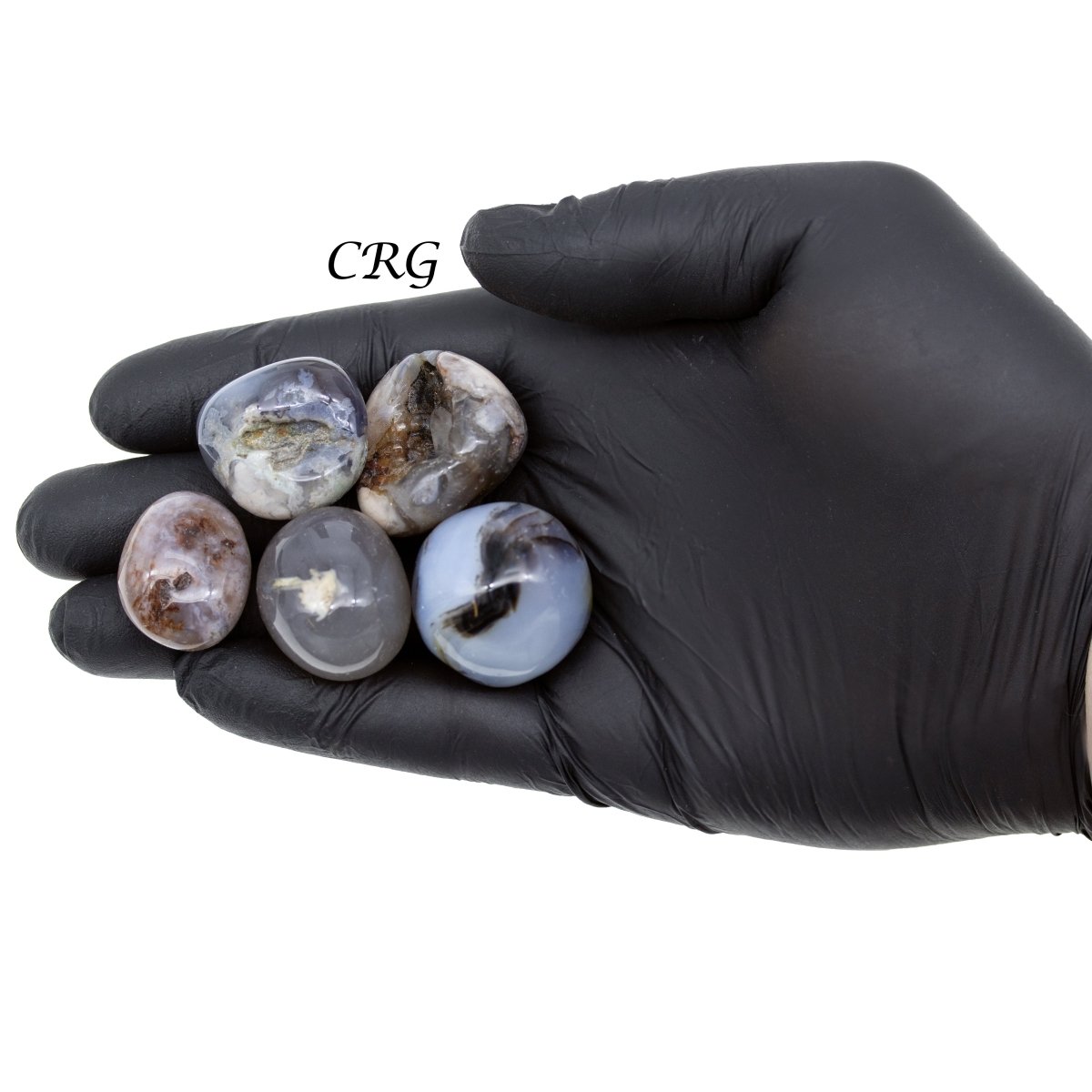 Black Flower Agate Tumble 1 Kilo