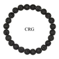 Black Lava Rock Round Bead Stretch Bracelet (8 mm) (1 Piece)