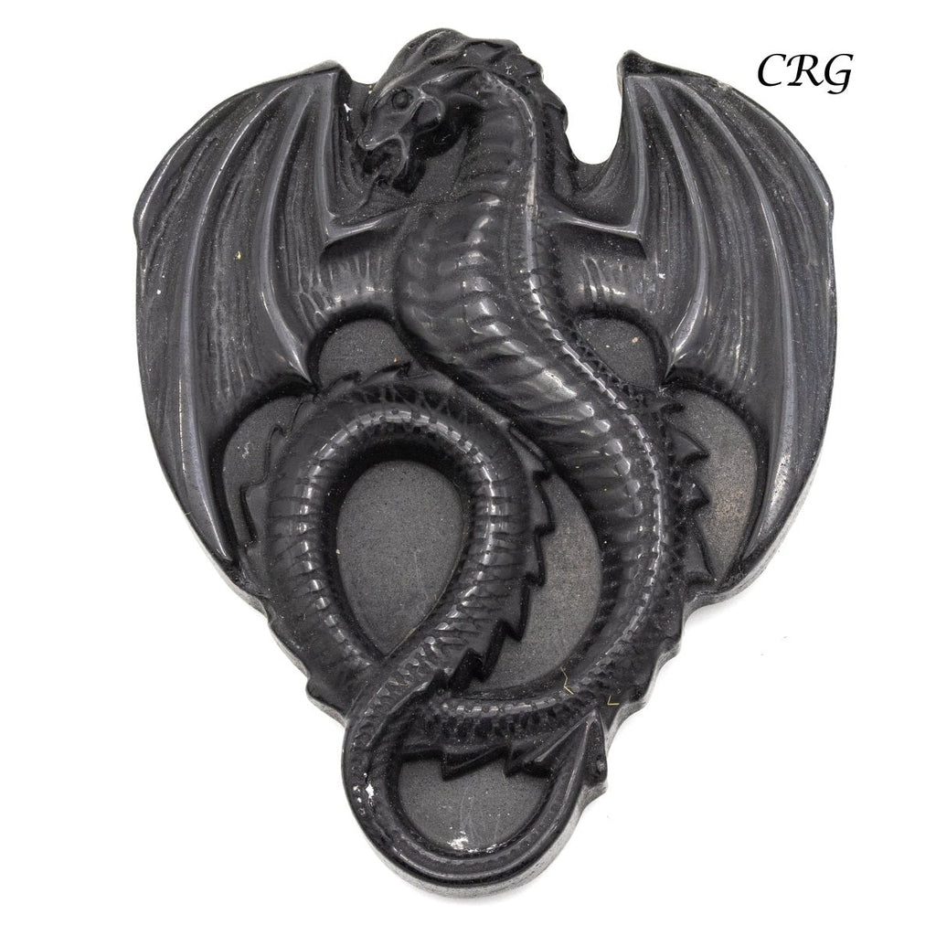 Black Obsidian Dragon Carving