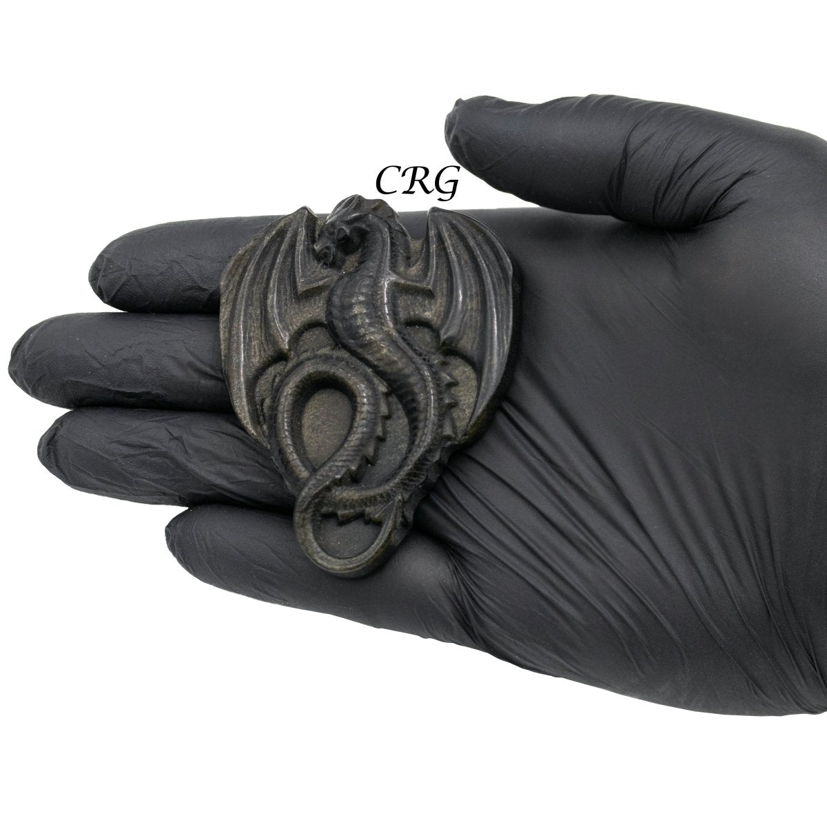 Black Obsidian Dragon Carving Small