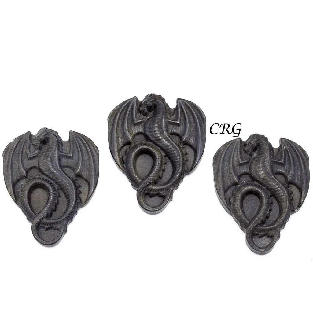 Black Obsidian Dragon Carving Small