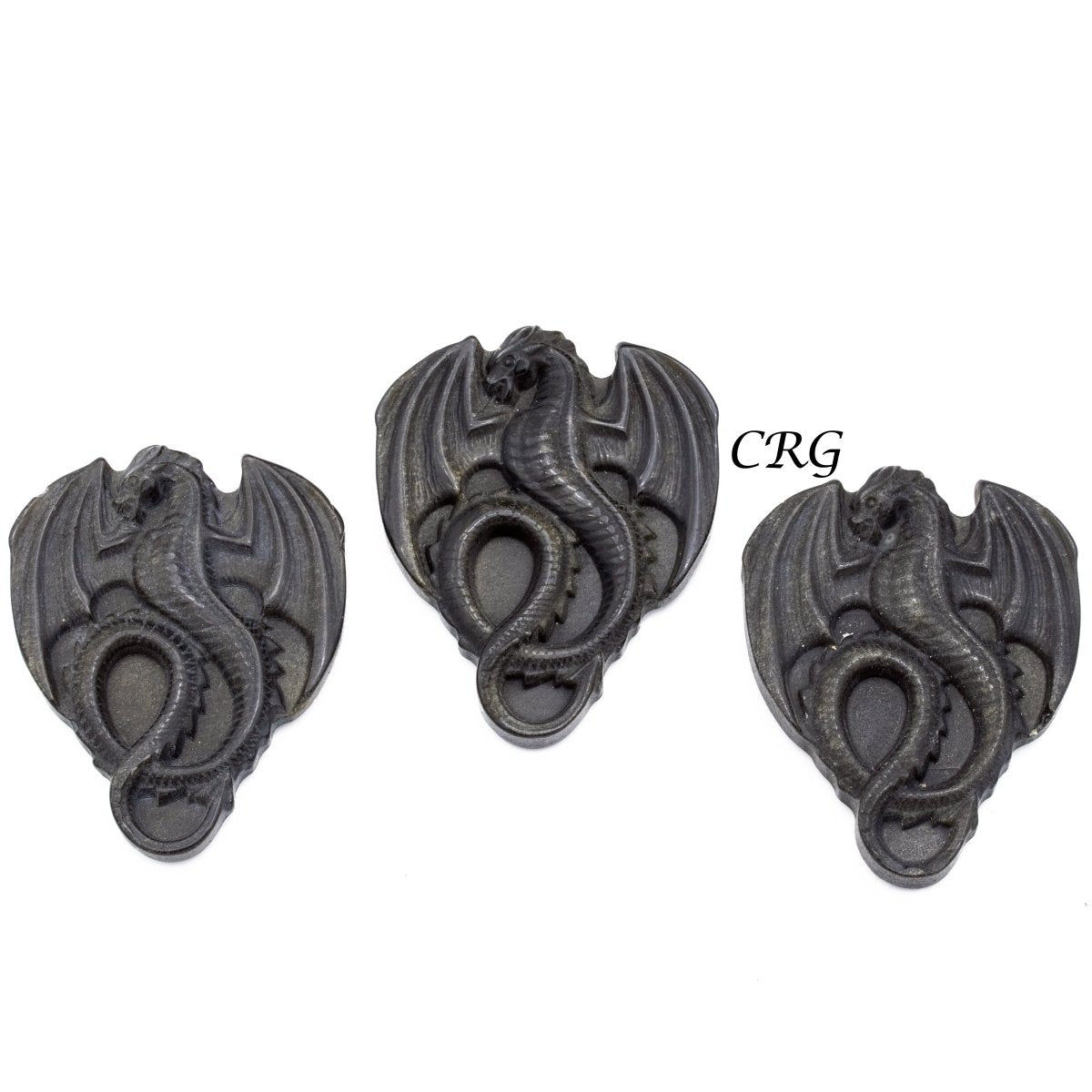 Black Obsidian Dragon Carving Small