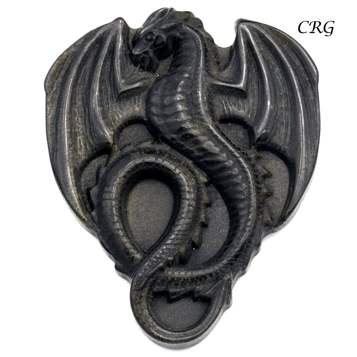 Black Obsidian Dragon Carving Small