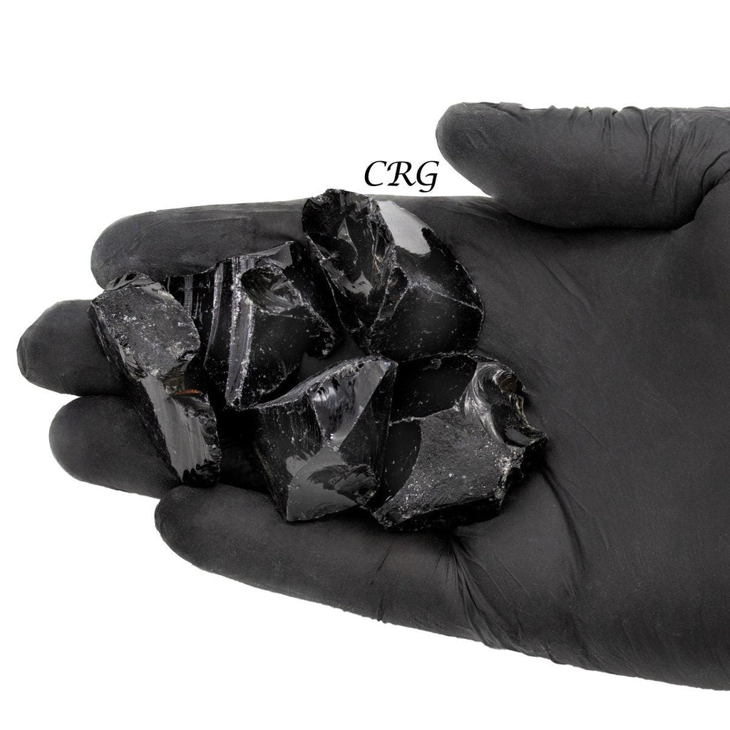 Black Obsidian Rough (Size 1 to 2 Inches) Wholesale Raw Crystals Minerals Gemstones