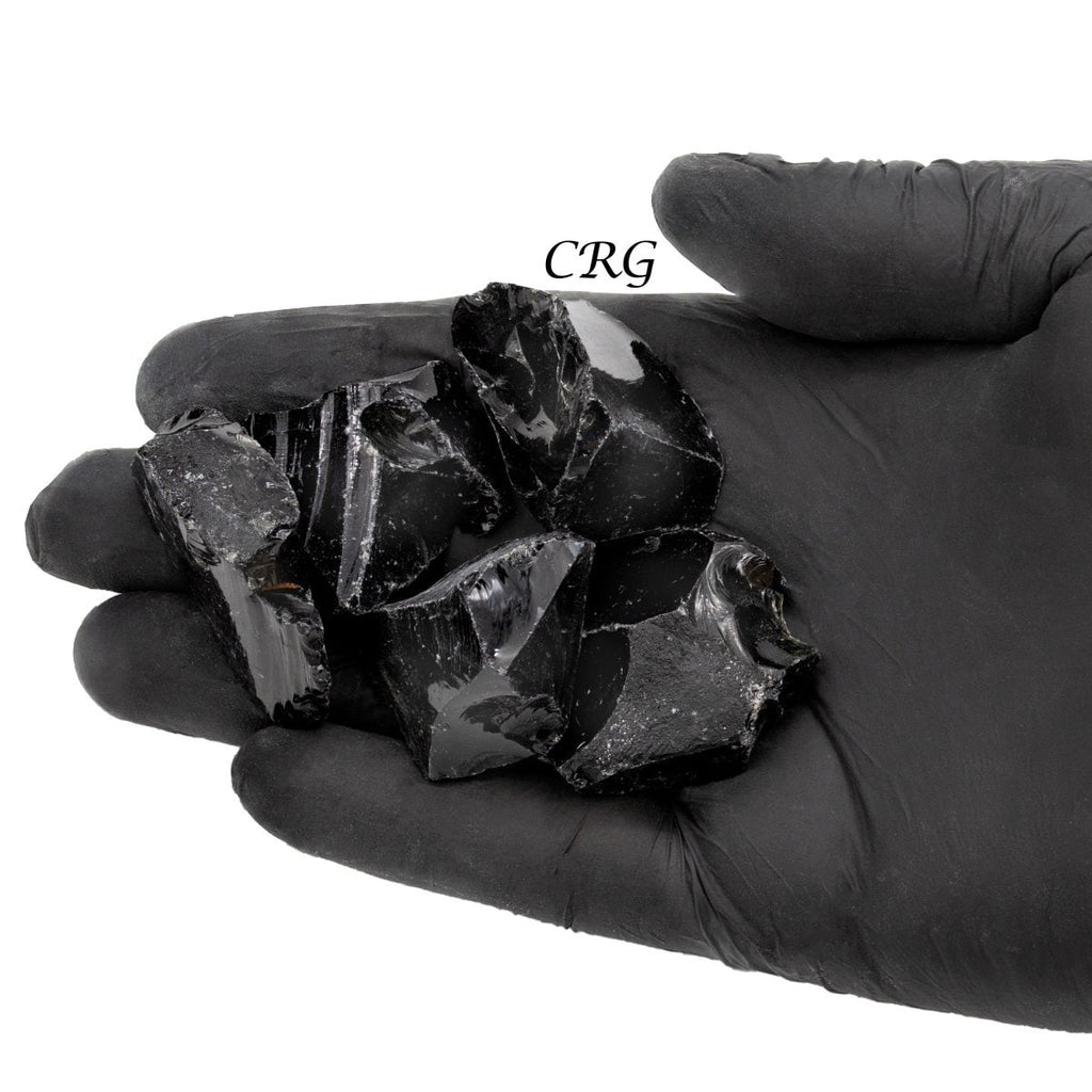 Black Obsidian Rough (Size 1 to 2 Inches) Wholesale Raw Crystals Minerals Gemstones