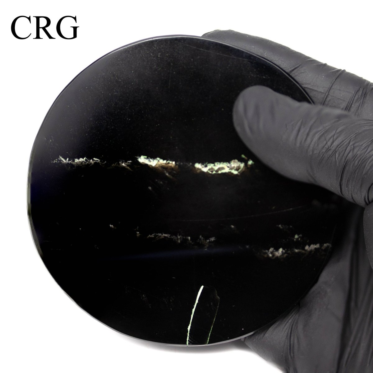 Black Obsidian Round Coasters (2 Pieces) (3-5 inches)
