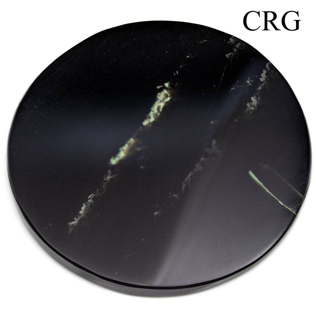 Black Obsidian Round Coasters (2 Pieces) (3-5 inches)