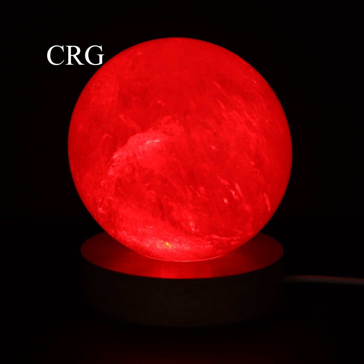 Black Round Wooden Color Changing Light Display Base with USB Port (1 Piece) Size 2.5 Inches Lamp