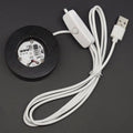 Black Round Wooden Color Changing Light Display Base with USB Port (1 Piece) Size 2.5 Inches Lamp