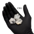Black Rutile Faceted Hexagon Pendant with Silver Bail (1 in) Crystal Charm (4 pcs) (INJD)