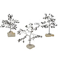 Black Tourmaline 100 Chip Tree with Cluster Base and Silver Wire (1 Piece) Size 6.5 Inches Crystal Gemstone Decor