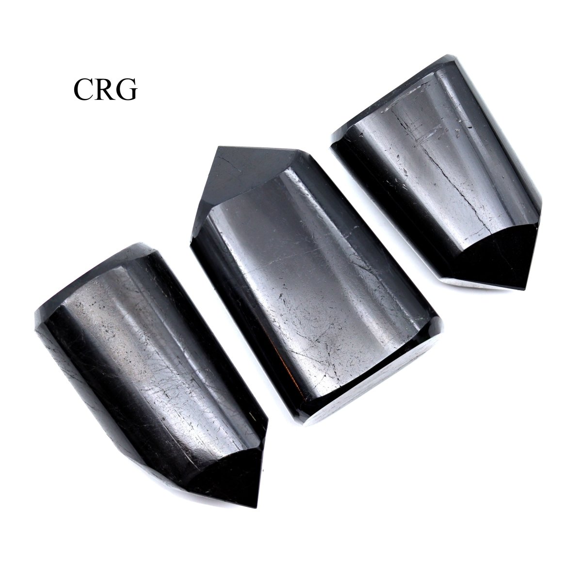 Black Tourmaline Full Polished Points (1 Kilogram) Size 1.5 to 3 Inches Bulk Wholesale Lot