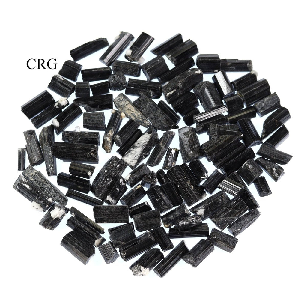 Black Tourmaline Rough (250 Grams) 10 to 40 mm Extra Quality Crystals