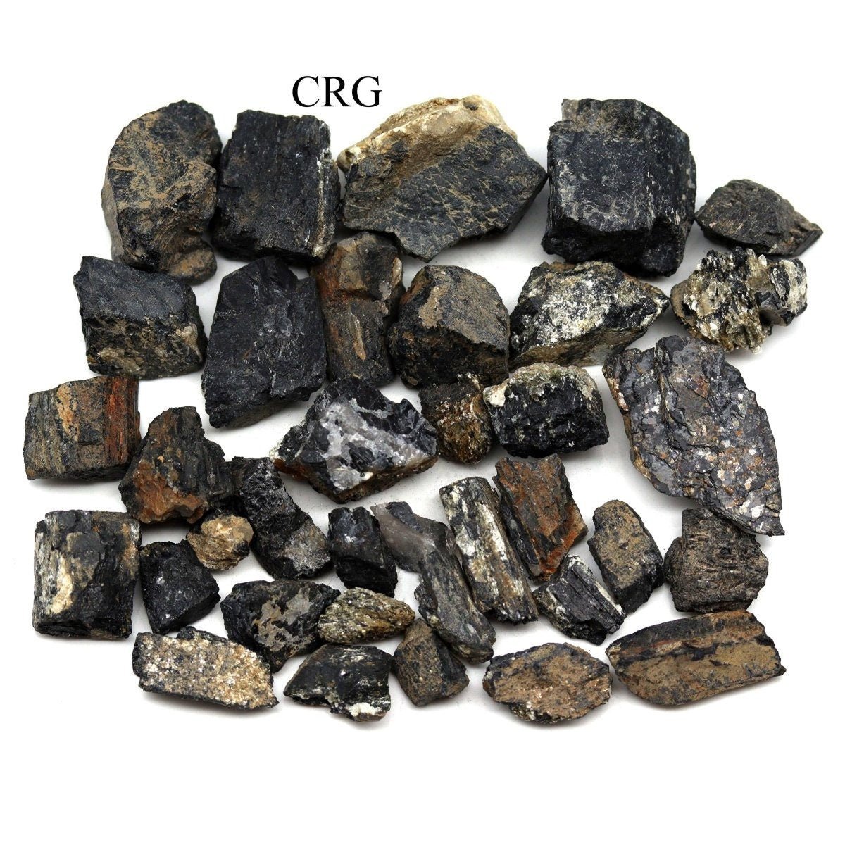 Black Tourmaline Rough Rock (Size 1 To 3 Inches)