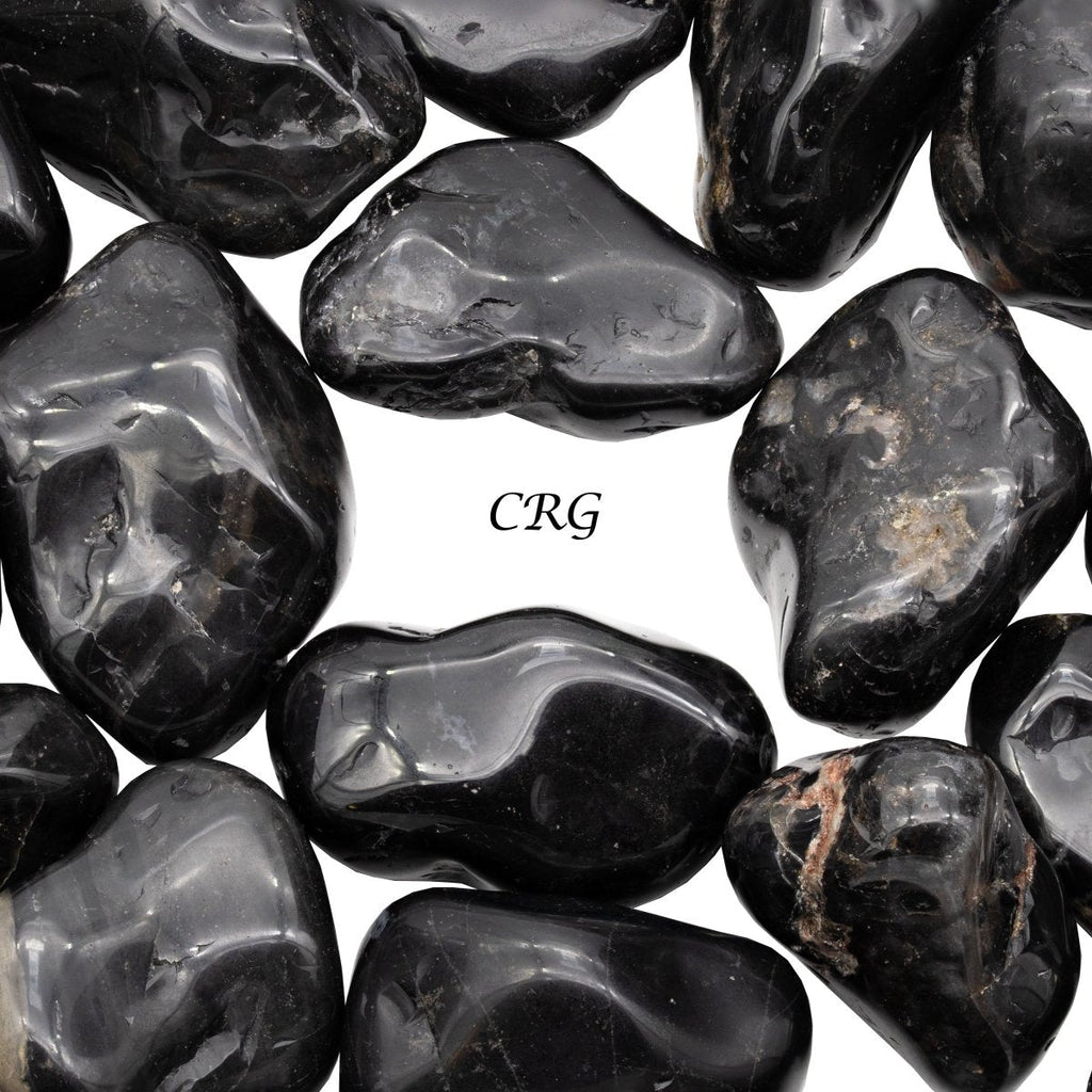Black Tourmaline Tumbled (1 Pound) Size 1 to 2 Inches Bulk Wholesale Lot Crystal